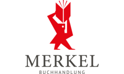 Logo der Buchhandlung Merkel, rotes Merkelmännchen